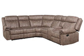 Dollum 2-Tone Chocolate Velvet Sectional Sofa Model LV00397 By ACME Furniture